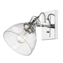 Golden 3118-BA1 CH-SD - Yep by Golden Lighting Hines 1-light Vanity in Chrome and Seeded Glass